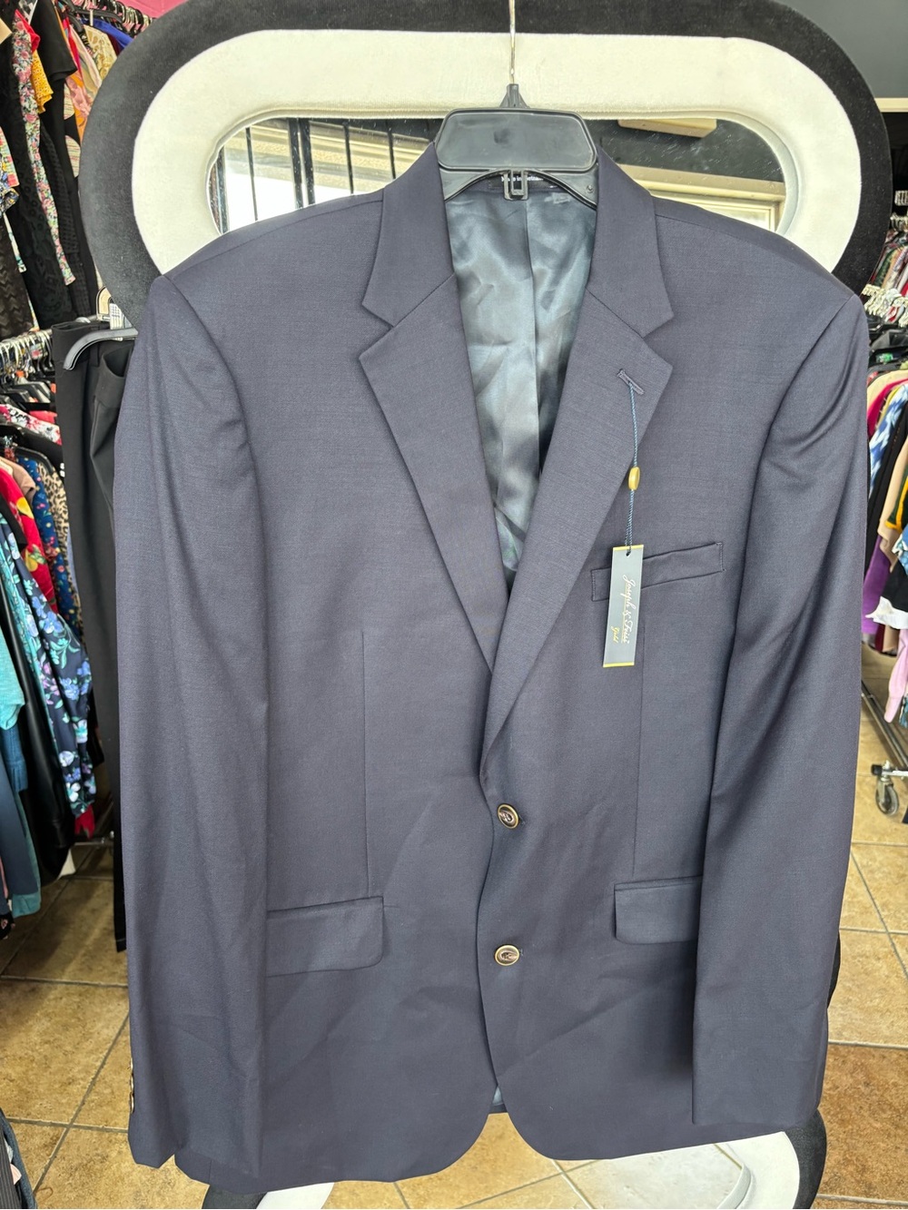 Joseph & Feiss Dark Navy Two-Button Sport Coat